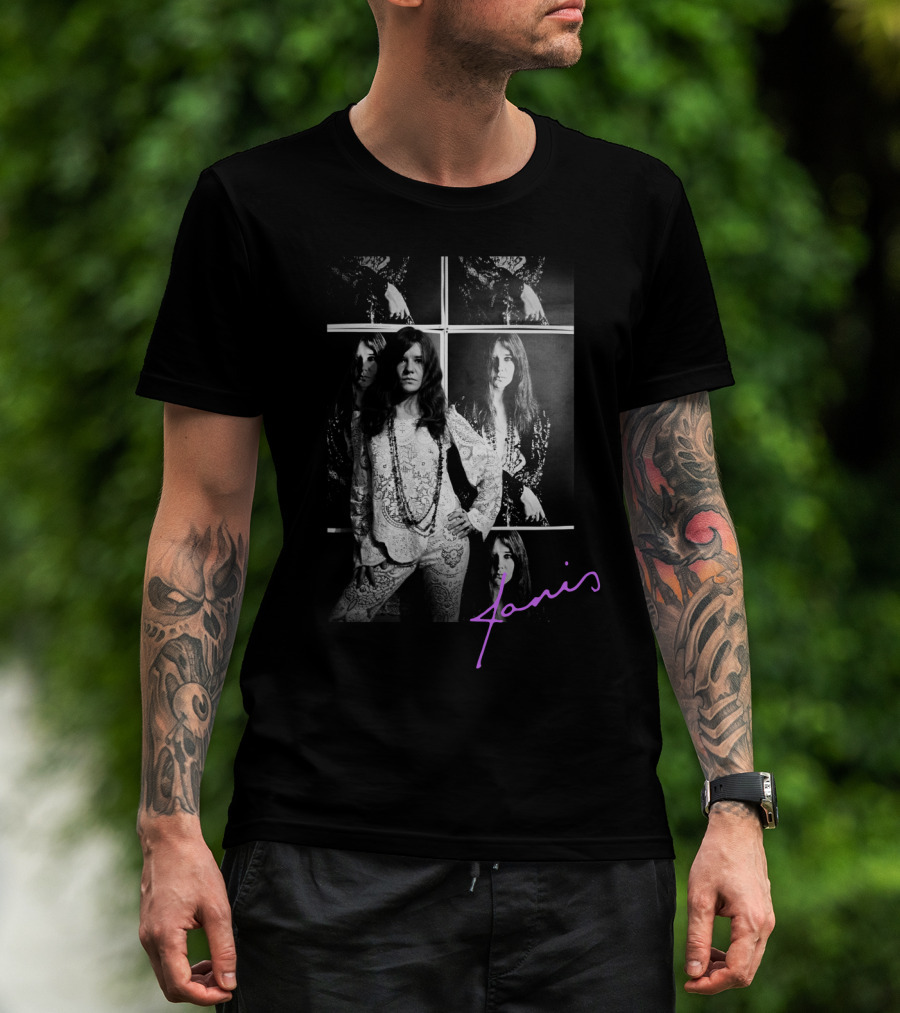 Janis 05 Retro Psychedelic Montage T-Shirt