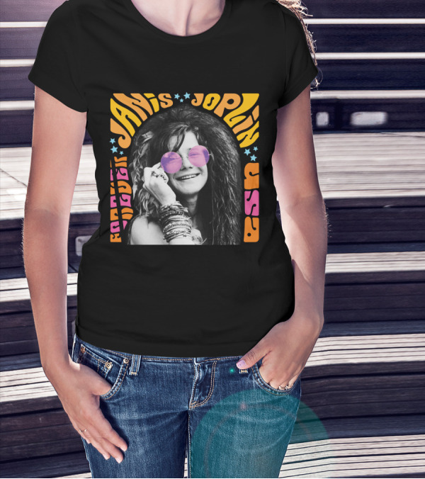 Janis Joplin Forever USA JNJL 09 Postage Stamp T-Shirt