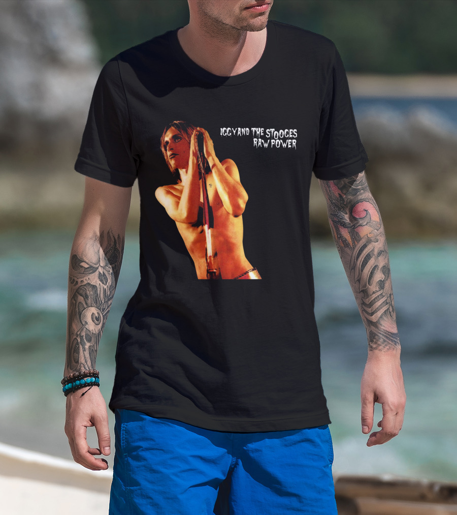 Iggy And The Stooges Raw Power Performance Image T-Shirt
