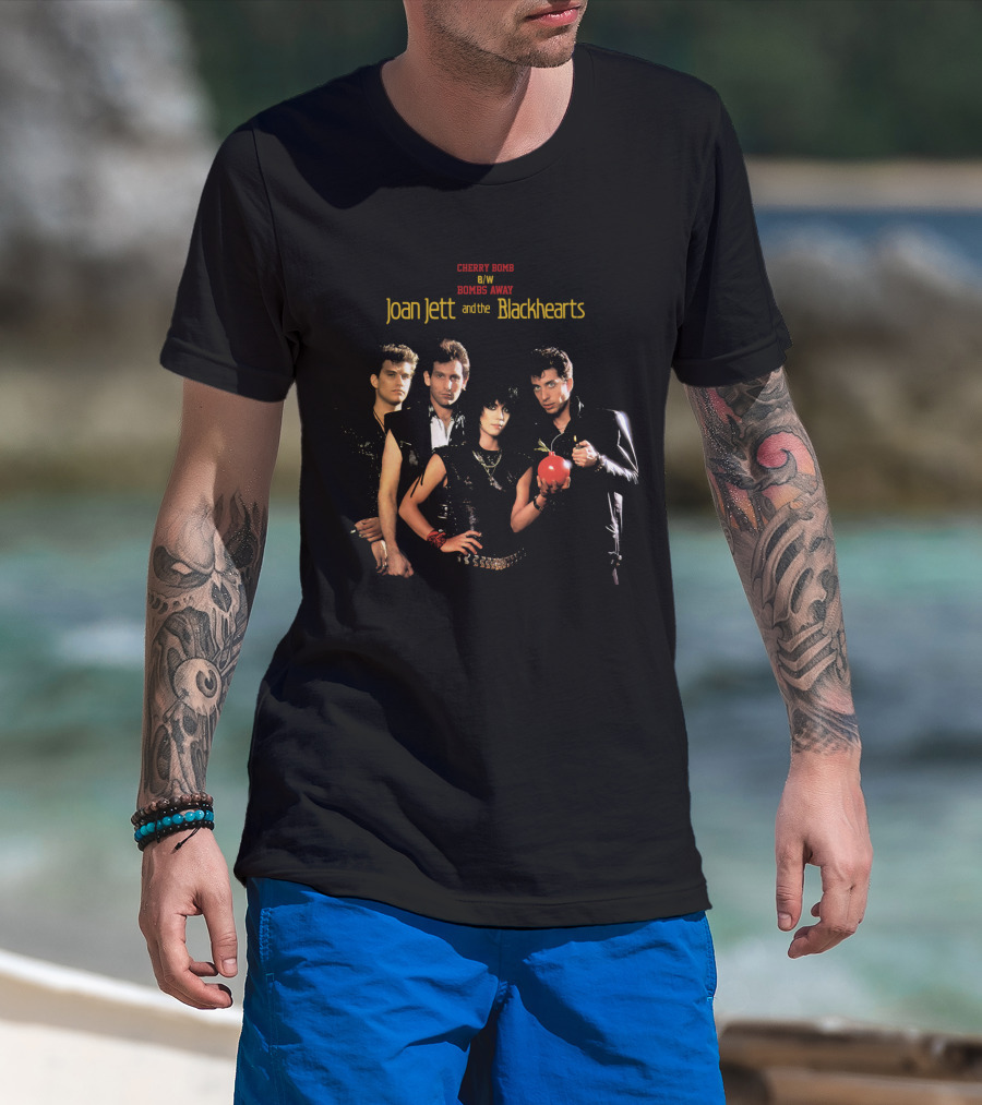 Joan Jett And The Blackhearts Cherry Bomb B/W Bombs Away T-Shirt