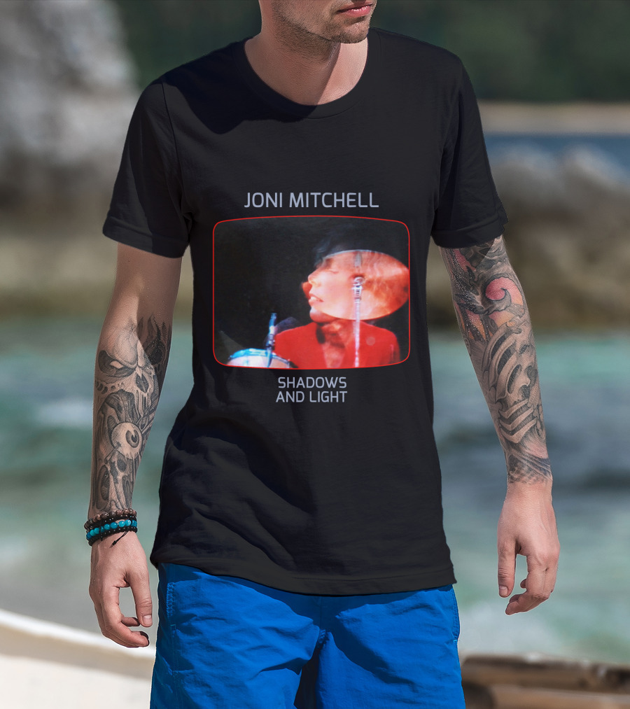Joni Mitchell Shadows And Light Performance Album Cover Retro Music Art T-Shirt