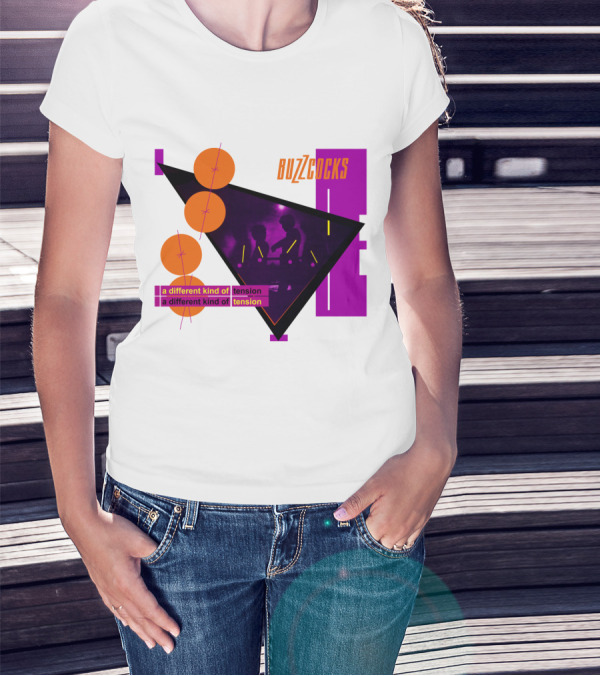 Buzzcocks A Different Kind Of Tension BZC 04 Purple Triangle T-Shirt
