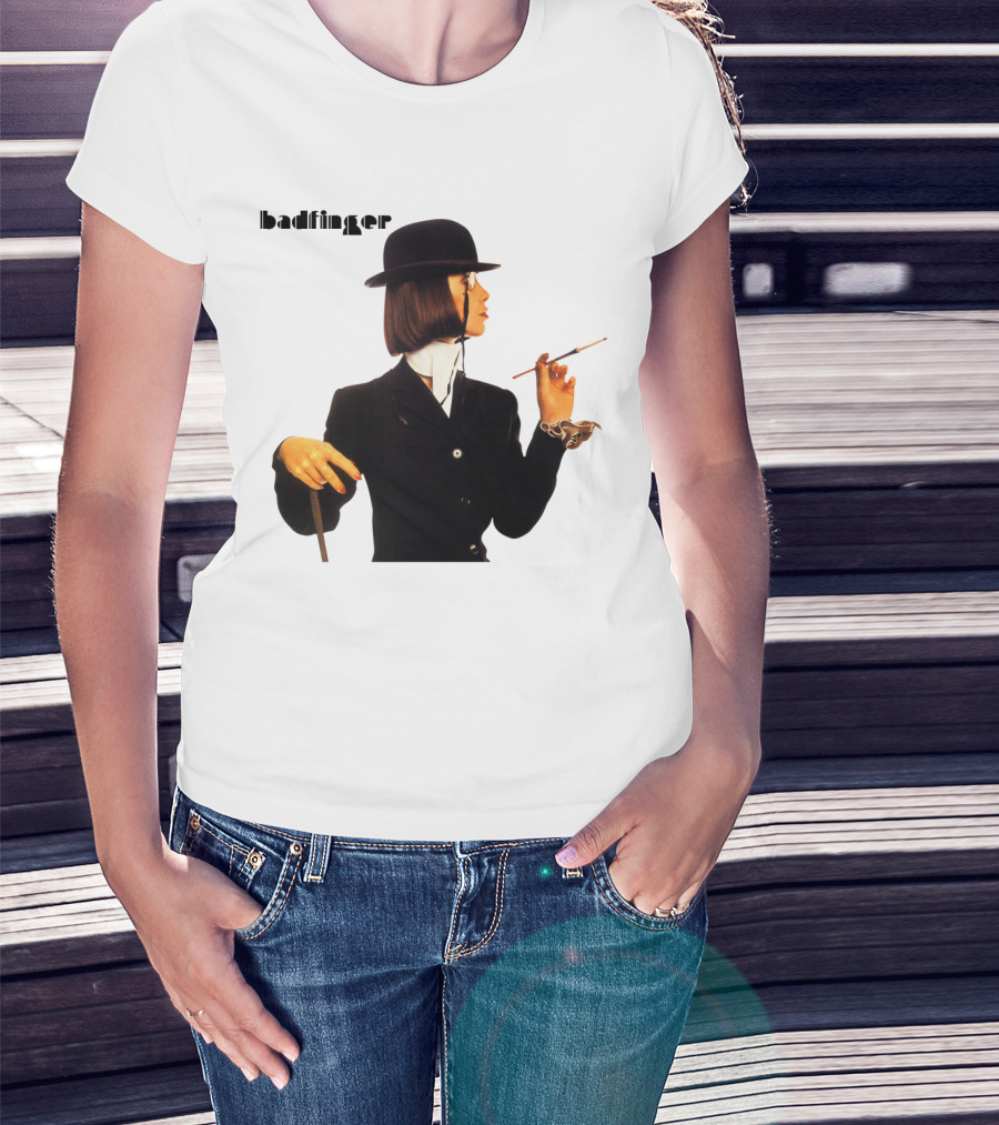 Badfinger Bowler Hat And Cigarette Holder Woman T-Shirt