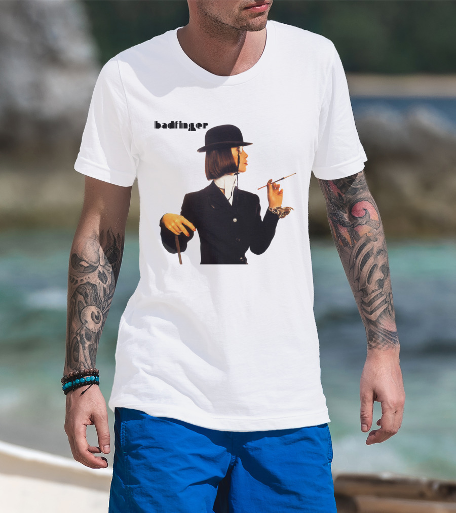 Badfinger Bowler Hat And Cigarette Holder Woman T-Shirt