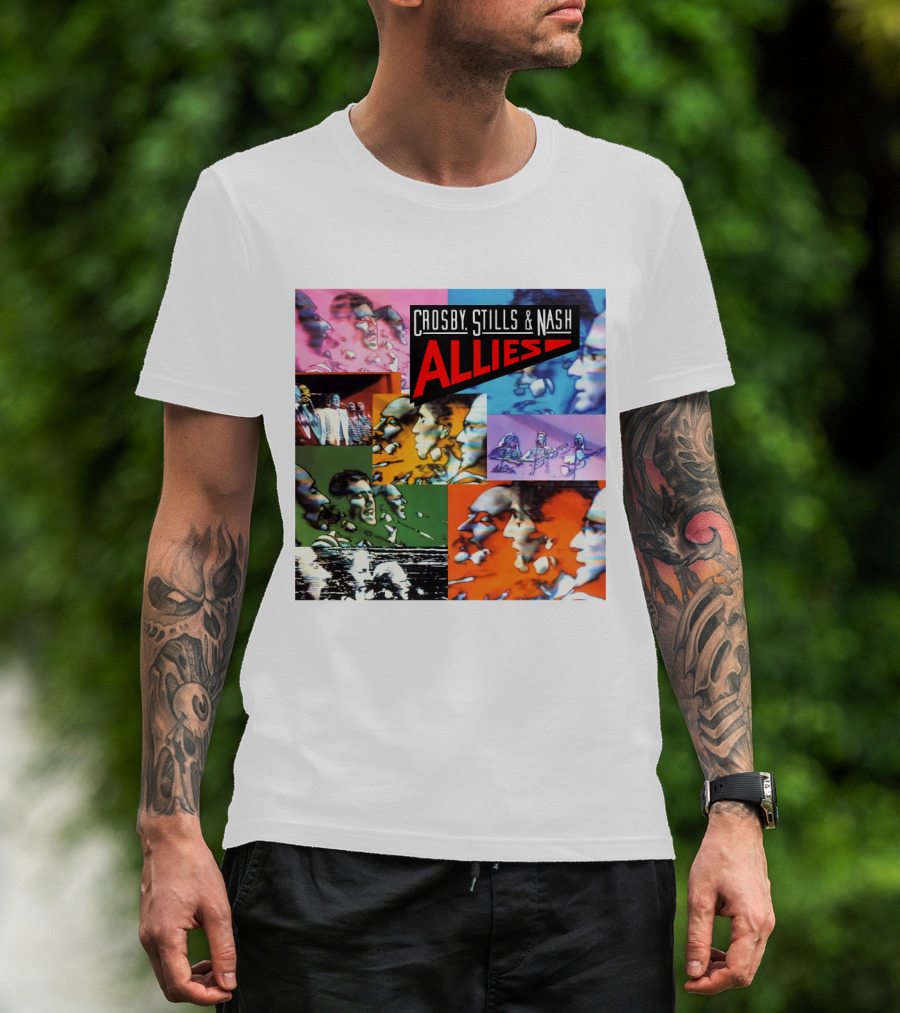 Crosby, Stills And Nash Allies Album Collage T-Shirt