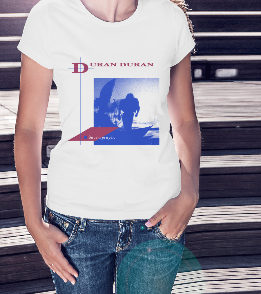 Duran Duran Save A Prayer Blue Abstract T-Shirt