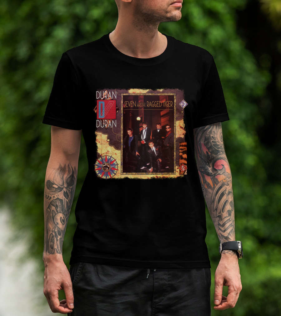 Duran Duran Seven And The Ragged Tiger Vintage Album Cover Art T-Shirt