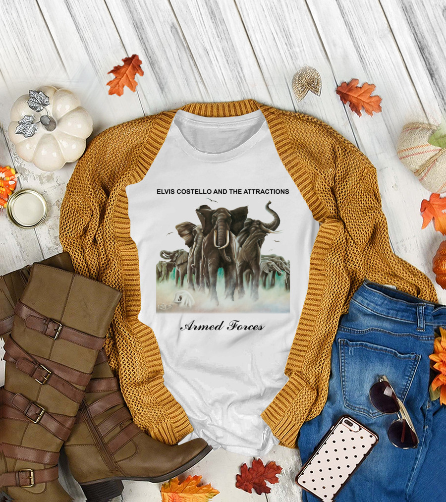 ELVIS COSTELLO AND THE ATTRACTIONS Armed Forces Elephants T-Shirt