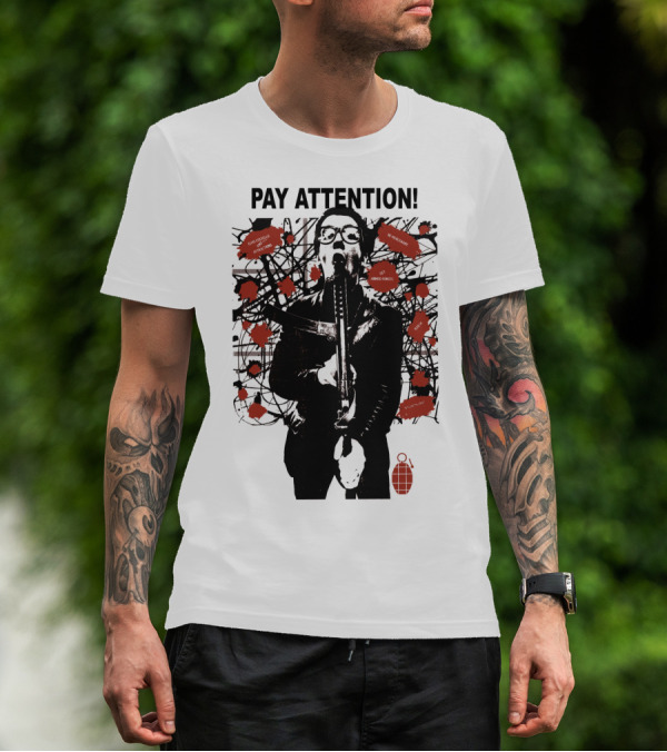 Pay Attention EVCTL 15 Amplified Warnings Get Angry New Frenzy T-Shirt