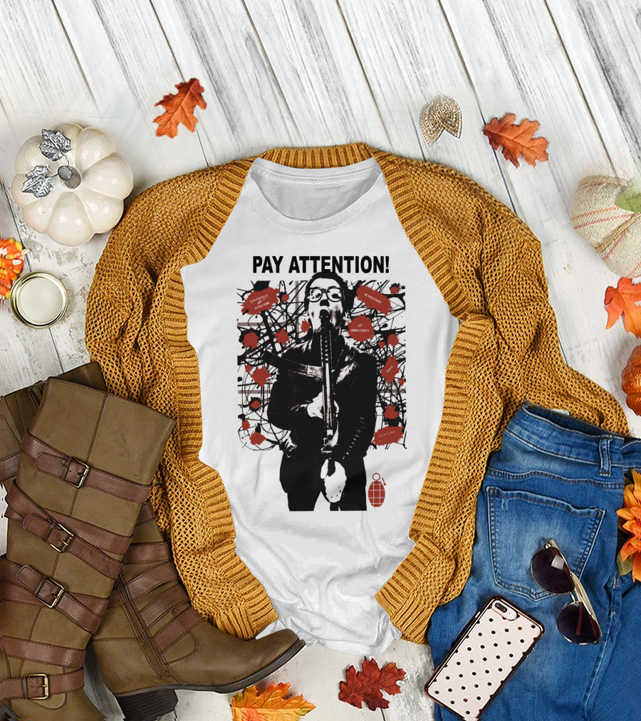 Pay Attention EVCTL 15 Amplified Warnings Get Angry New Frenzy T-Shirt