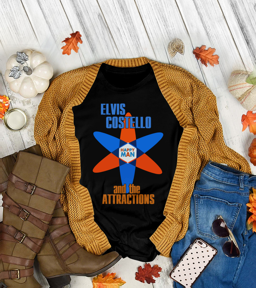 Elvis Costello and the Attractions Happy Man T-Shirt