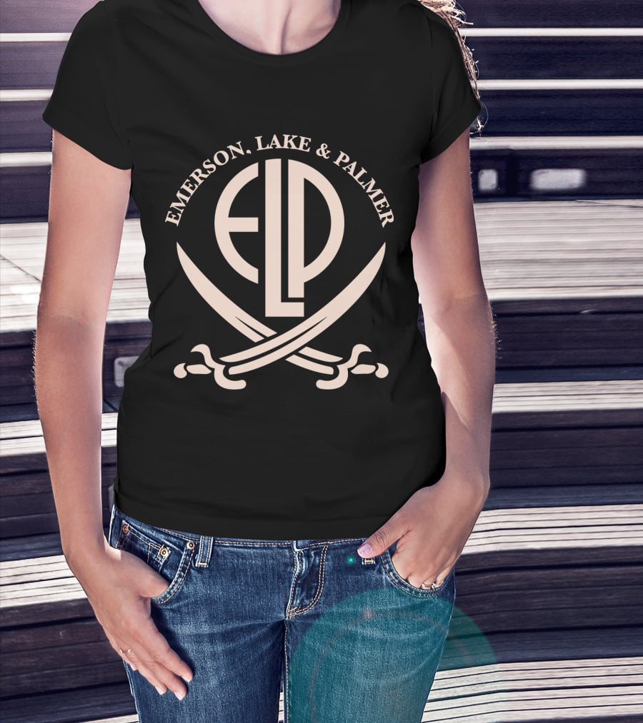 Emerson, Lake And Palmer ELP Logo With Crossed Swords T-Shirt