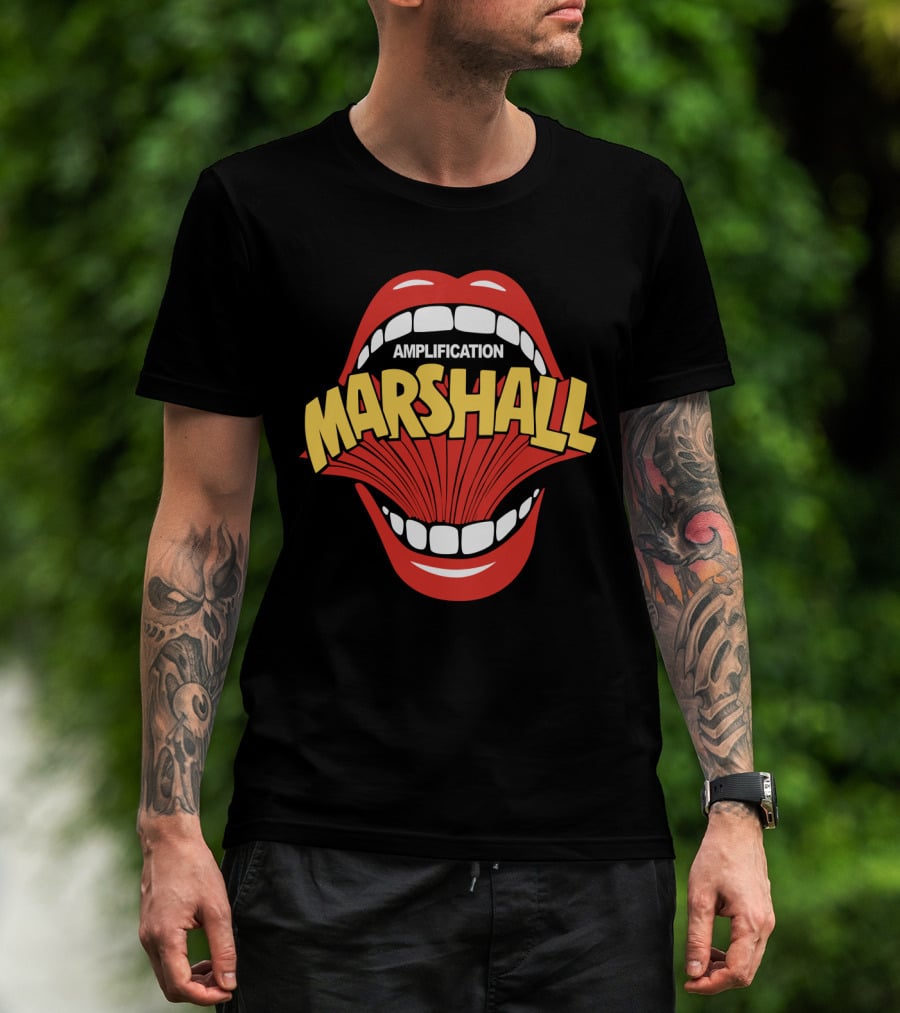 Marshall Amplification Mouth Graphic Vintage Style T-Shirt