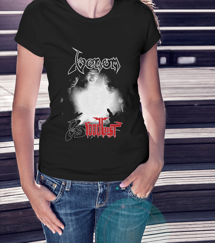 Venom 06 Bloodlust Band Logo Monochrome Trio T-Shirt