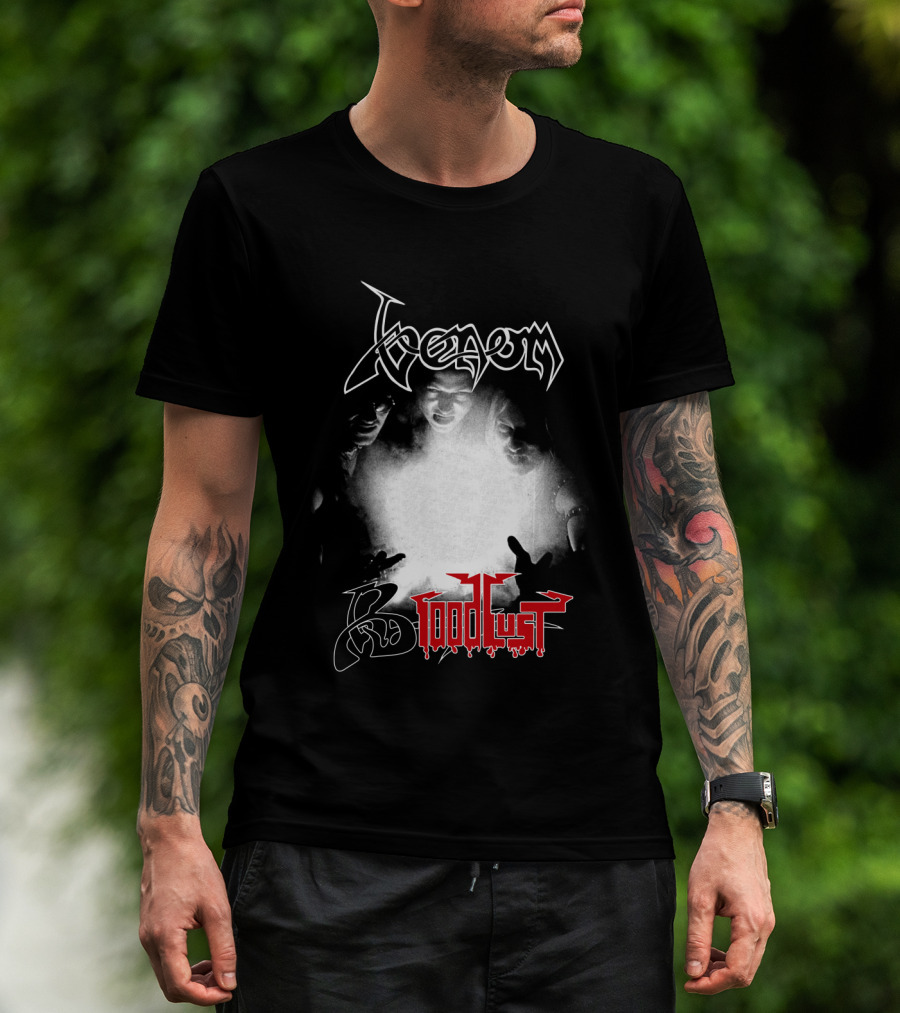 Venom 06 Bloodlust Band Logo Monochrome Trio T-Shirt