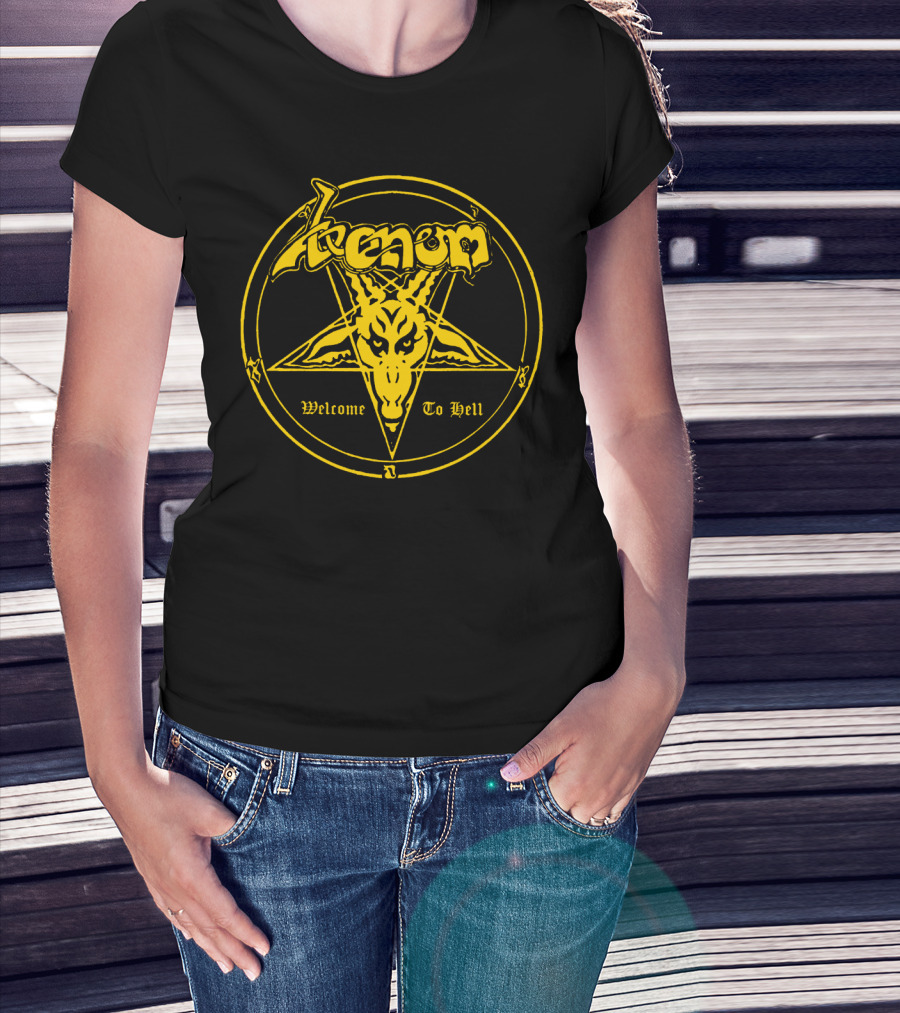 Venom Welcome To Hell Pentagram Goat T-Shirt