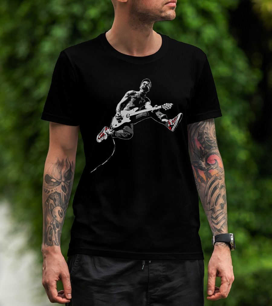Guitarist Jumping With Red Sneakers T-Shirt