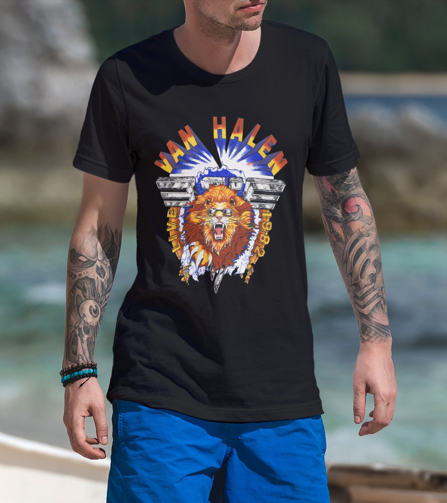 Van Halen Live 1981 Lion Iconic Band T-Shirt