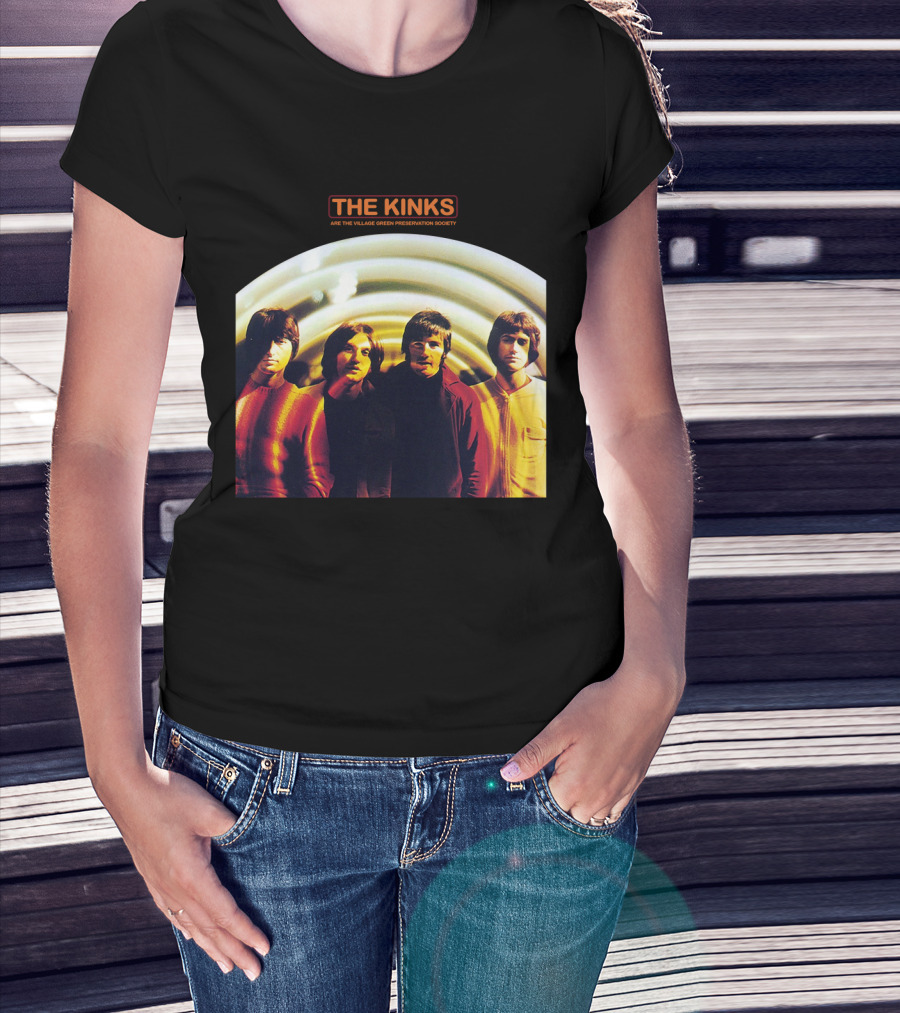 The Kinks Are The Village Green Preservation Society Album Cover With Band Members Tkk T-Shirt