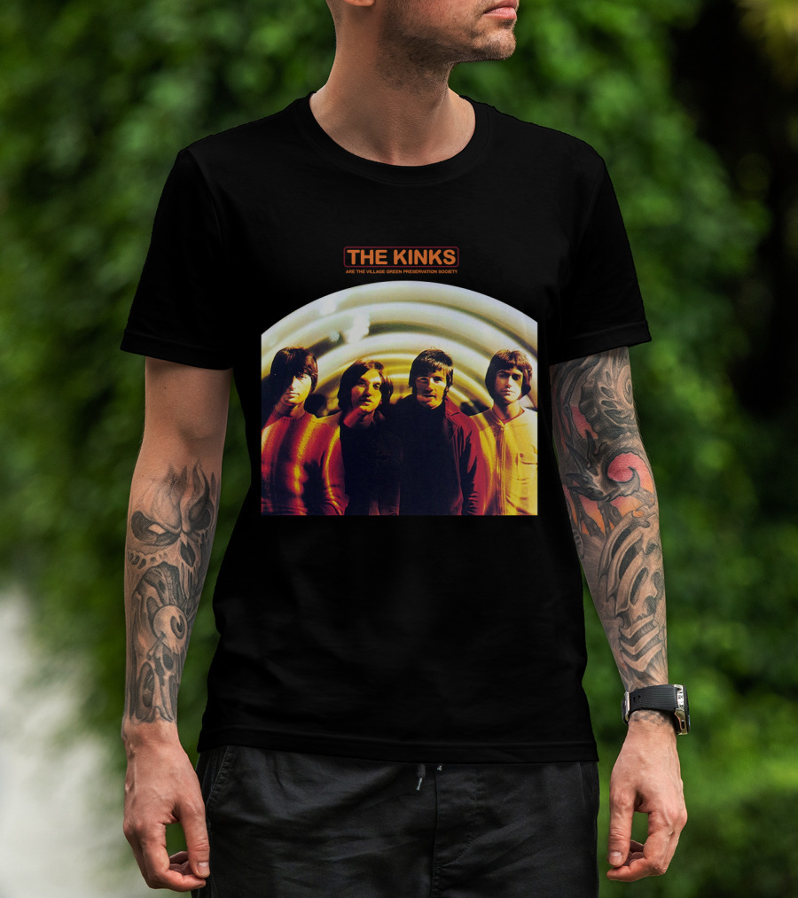 The Kinks Are The Village Green Preservation Society Album Cover With Band Members Tkk T-Shirt