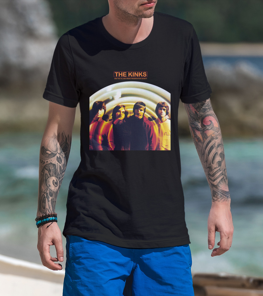 The Kinks Are The Village Green Preservation Society Album Cover With Band Members Tkk T-Shirt