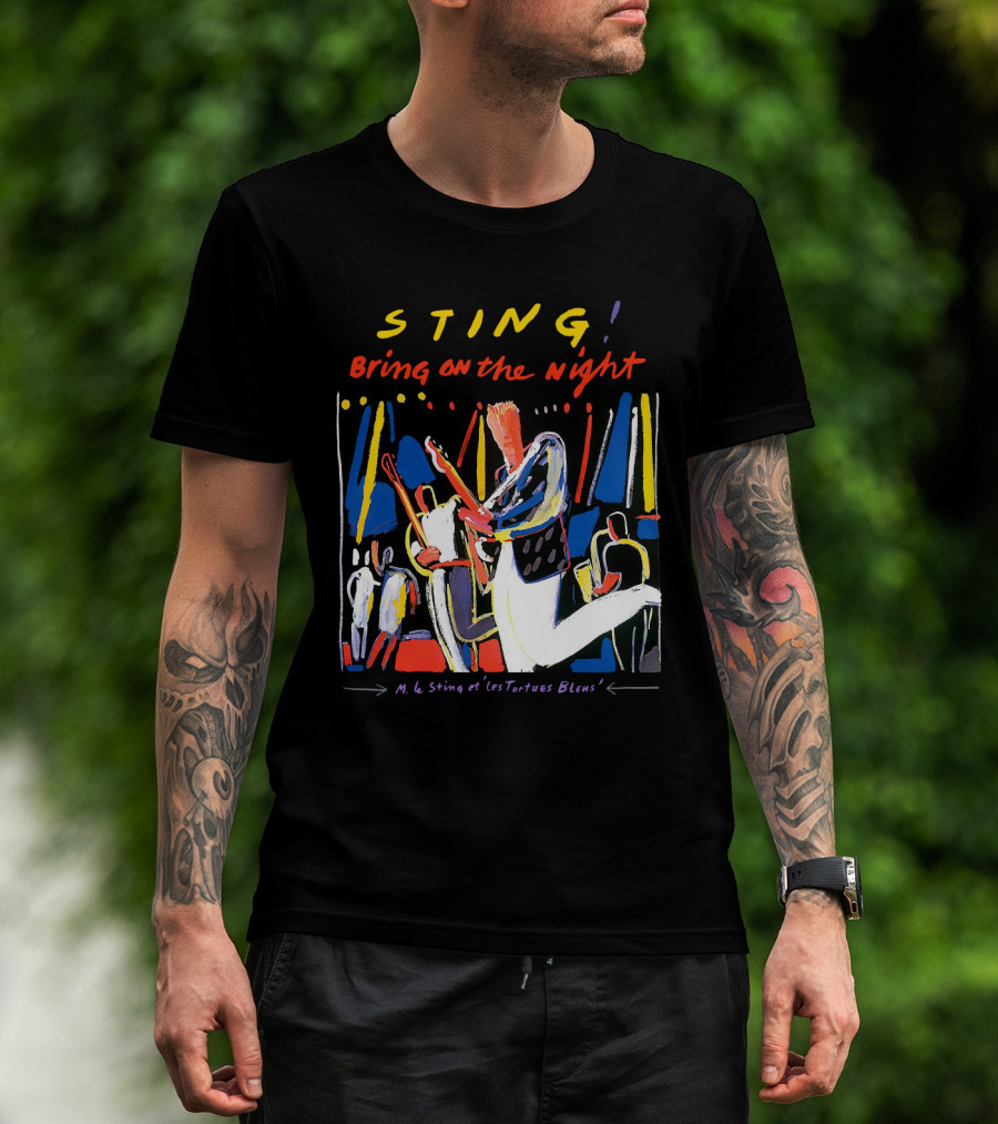 STING Bring On The Night M. Le Sting Et Les Tortues Bleus T-Shirt