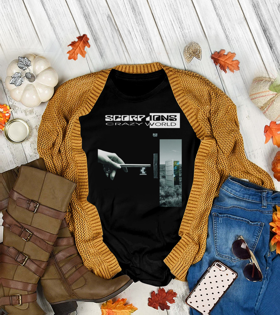 Scorpions Crazy World Door Key Landscape T-Shirt