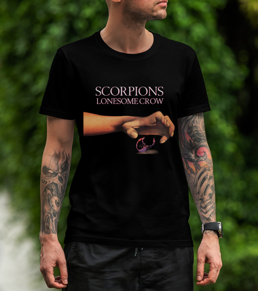 Scorpions Lonesome Crow Album Artwork Hands And Scorpion T-Shirt