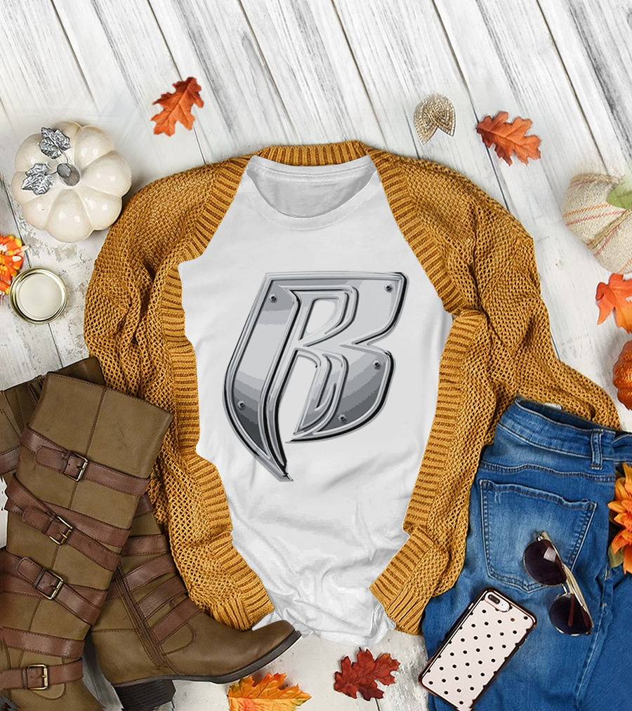 'RRD Chrome Metallic Letter B Logo' T-Shirt
