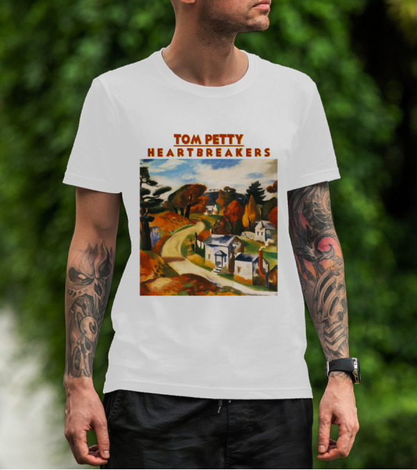 TPT 19 Tom Petty And The Heartbreakers Into The Great Wide Open Album Art Landscape T-Shirt