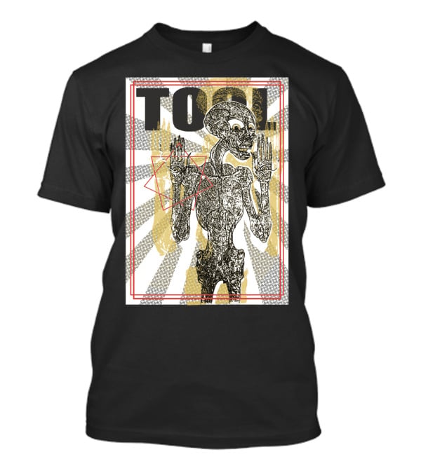 Tool Skeletal Figure Geometric Patterns T-Shirt