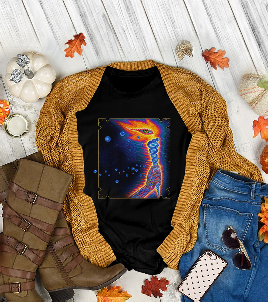 Psychedelic Visionary Art With Vibrant Cosmic T-Shirt