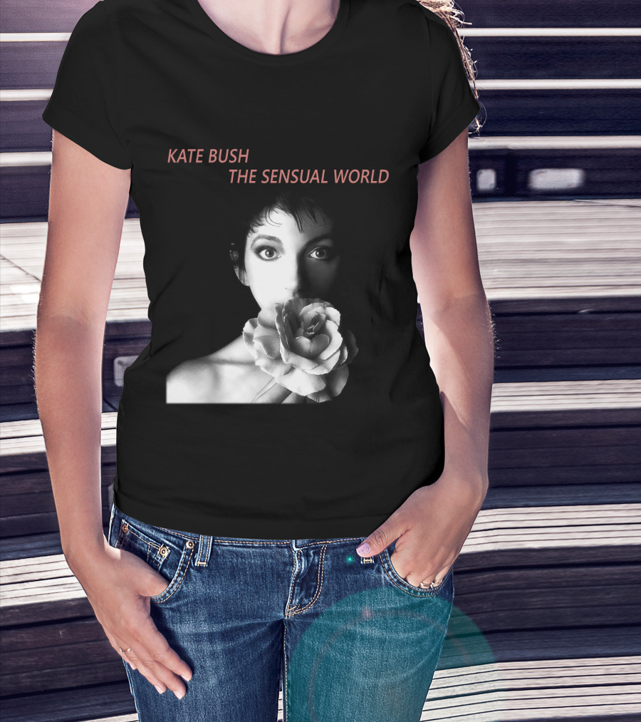 Kate Bush The Sensual World Iconic Album Cover Rose T-Shirt