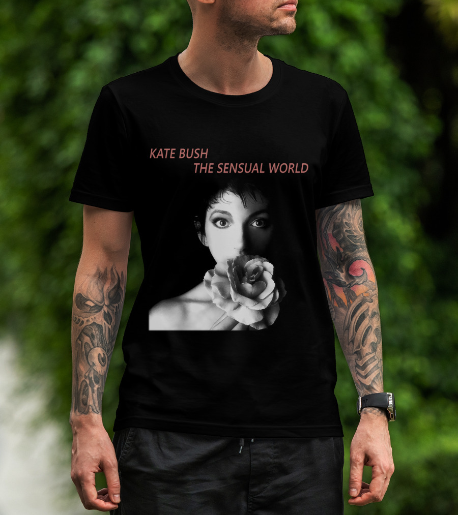 Kate Bush The Sensual World Iconic Album Cover Rose T-Shirt