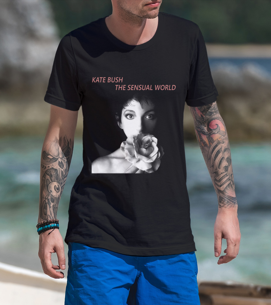 Kate Bush The Sensual World Iconic Album Cover Rose T-Shirt