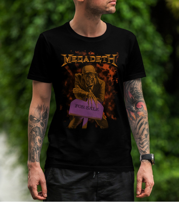 Megadeth MGD 02 Peace Sells For Sale Skeleton T-Shirt