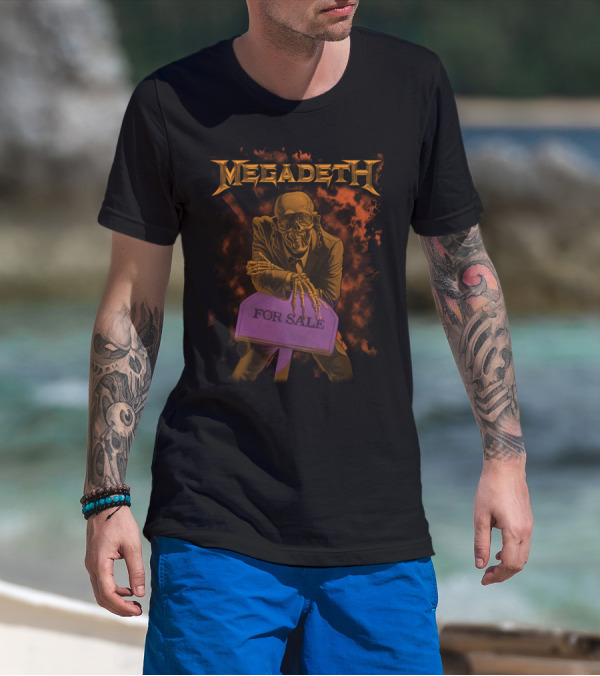 Megadeth MGD 02 Peace Sells For Sale Skeleton T-Shirt