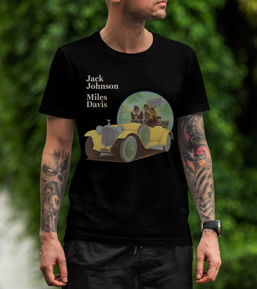 Jack Johnson Miles Davis Vintage Car Scene T-Shirt