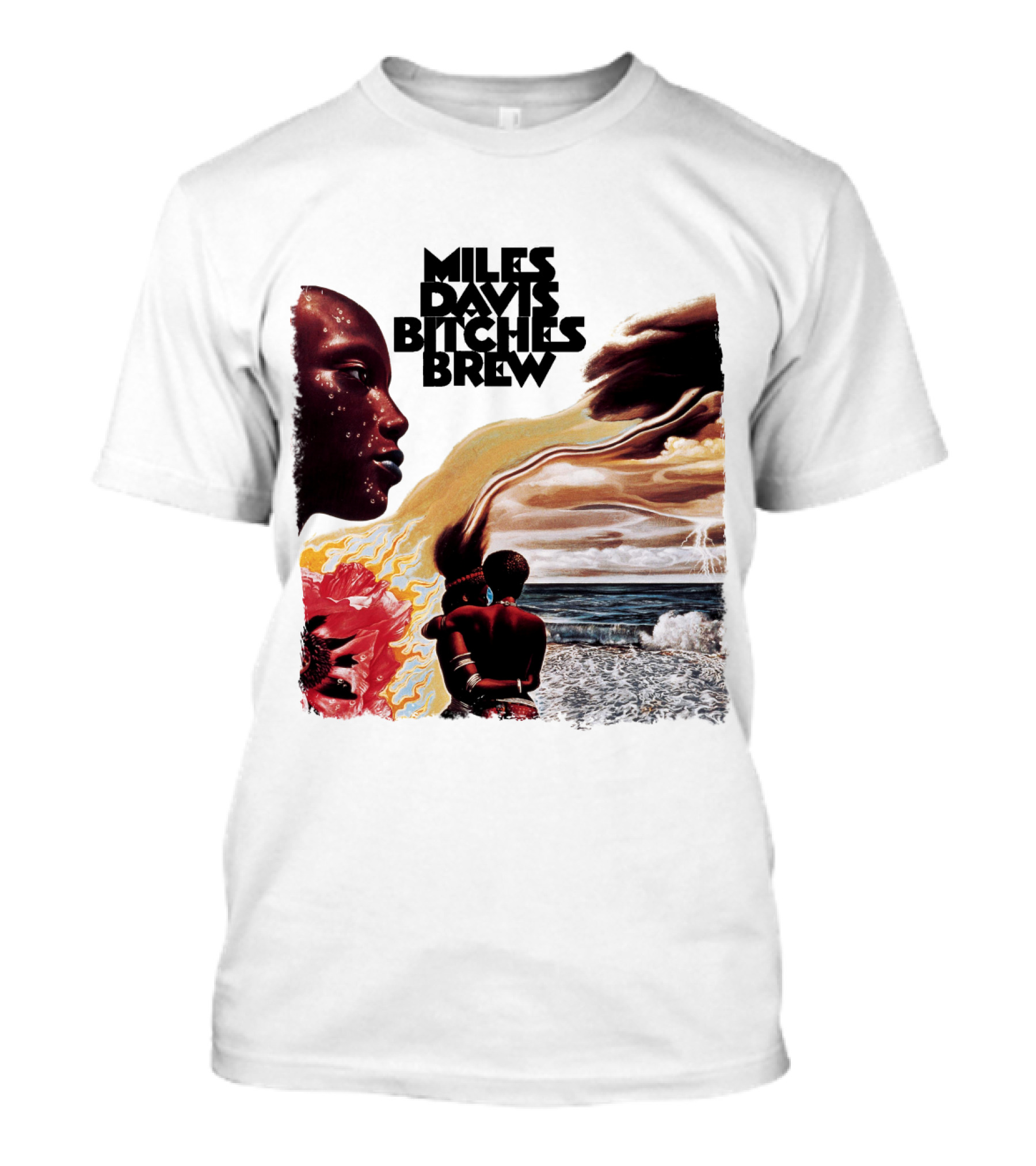Miles Davis Bitches Brew Album Art Ocean And Figures T-Shirt