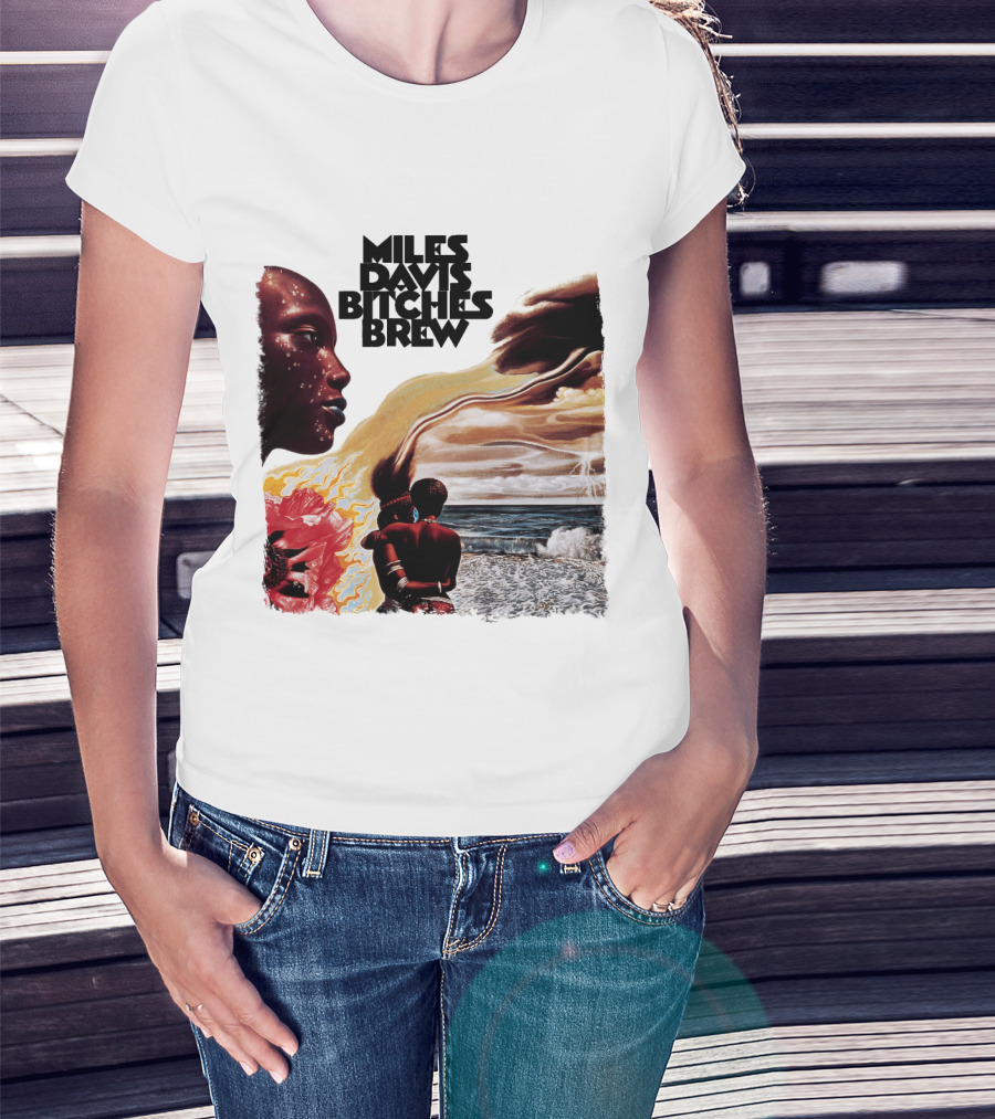 Miles Davis Bitches Brew Album Art Ocean And Figures T-Shirt
