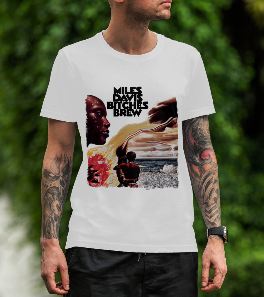 Miles Davis Bitches Brew Album Art Ocean And Figures T-Shirt