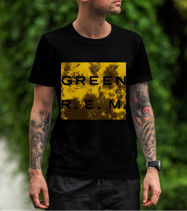 R.E.M. Green Album Fern Pattern 09 Vintage Yellow T-Shirt