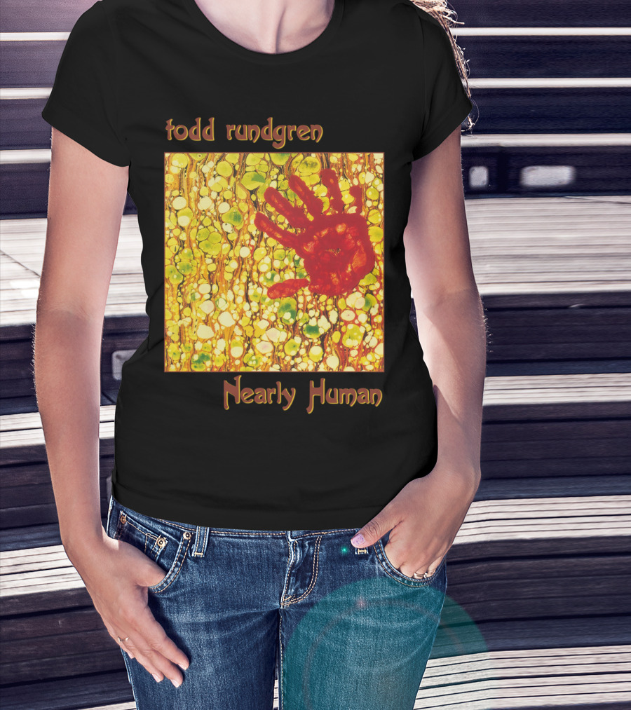 Todd Rundgren Nearly Human Red Handprint Abstract T-Shirt
