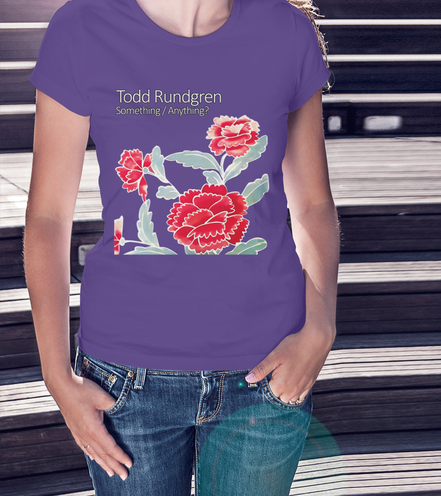 Todd Rundgren Something Anything Red Carnations Floral T-Shirt