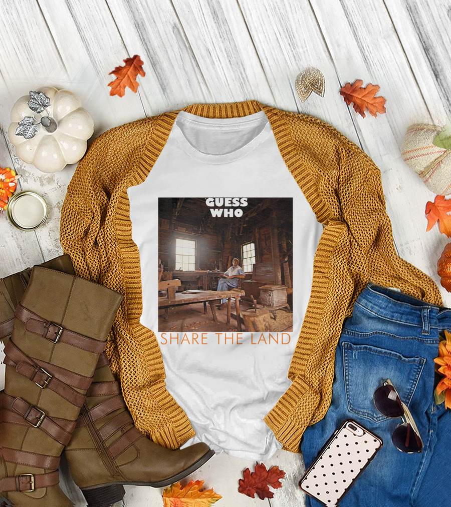 Guess Who Share The Land Rustic Cabin Scene T-Shirt