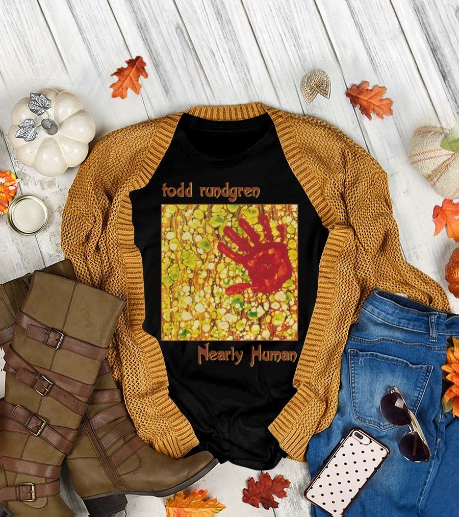 Todd Rundgren Nearly Human Handprint Cover T-Shirt