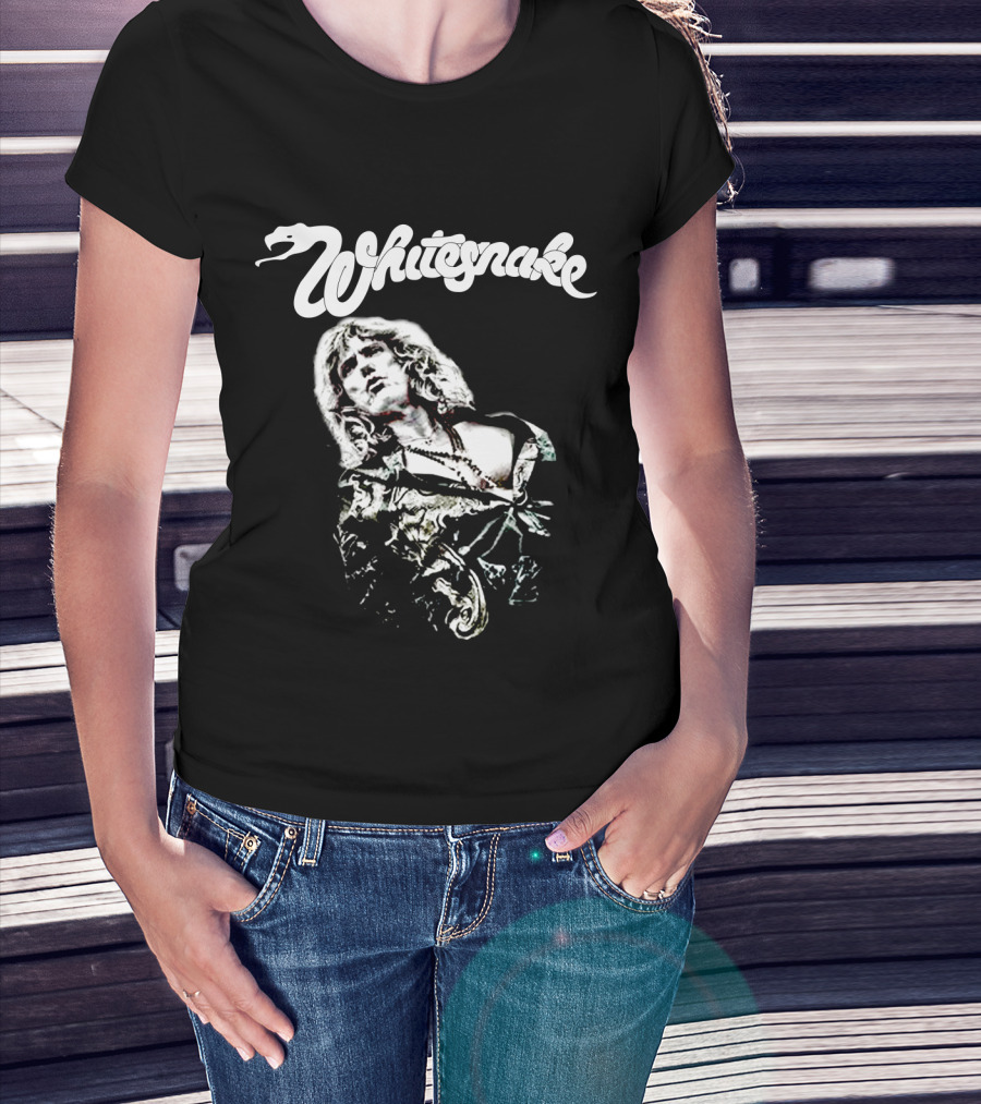 Whitesnake Logo With Image Of Rock Vocalist T-Shirt