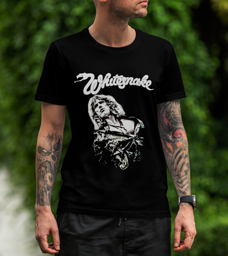 Whitesnake Logo With Image Of Rock Vocalist T-Shirt