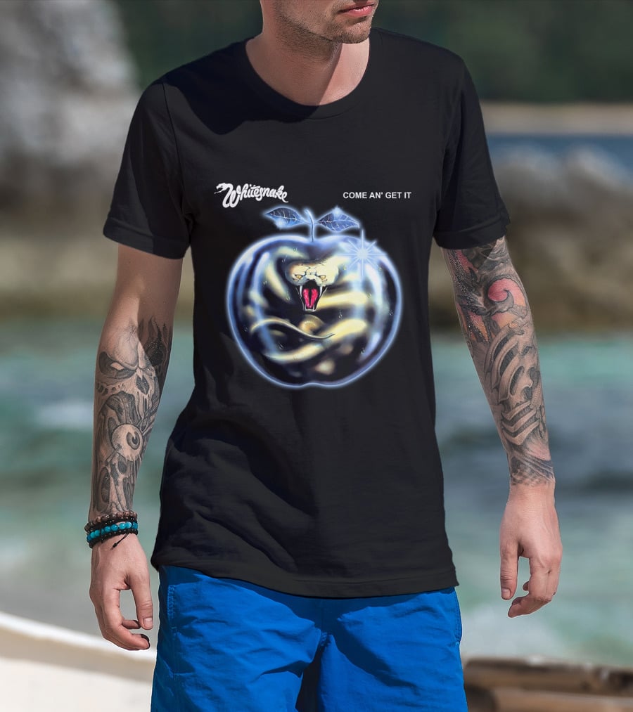 Whitesnake Come An' Get It Snake In Apple T-Shirt