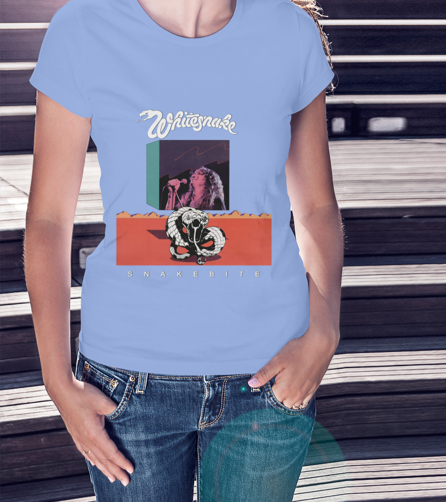 Whitesnake Snakebite Vintage Album Art With Snake And Singer T-Shirt